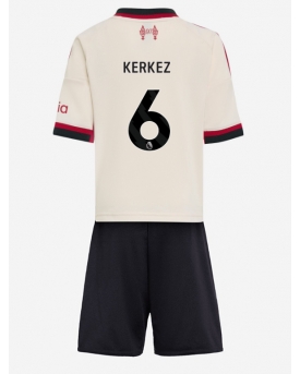 Billige Fotballdrakt Liverpool Milos Kerkez #6 Replika Bortedraktsett Barn 2025-26 Kortermet (med bukser)